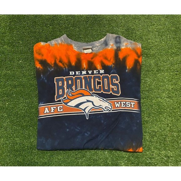 NFL Shirts Retro Y2k Nfl Team Denver Broncos Logo Tie Dye Football